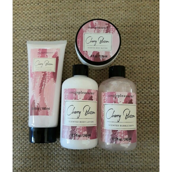 Simple Pleasures Cherry Blossom Body 4pc Set ~ BRAND NEW SEALED!!! - Picture 3 of 4